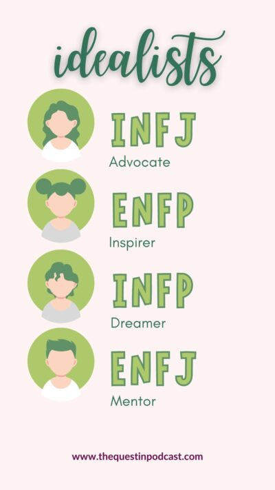Idealist Temperament Personality Types: The NF's (INFJ, INFP, ENFJ ...